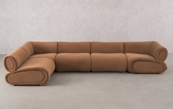 The Colour of Late Afternoon: Jude Sectional Sofa in Warm Tan