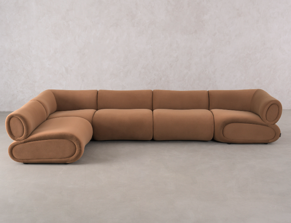 The Colour of Late Afternoon: Jude Sectional Sofa in Warm Tan