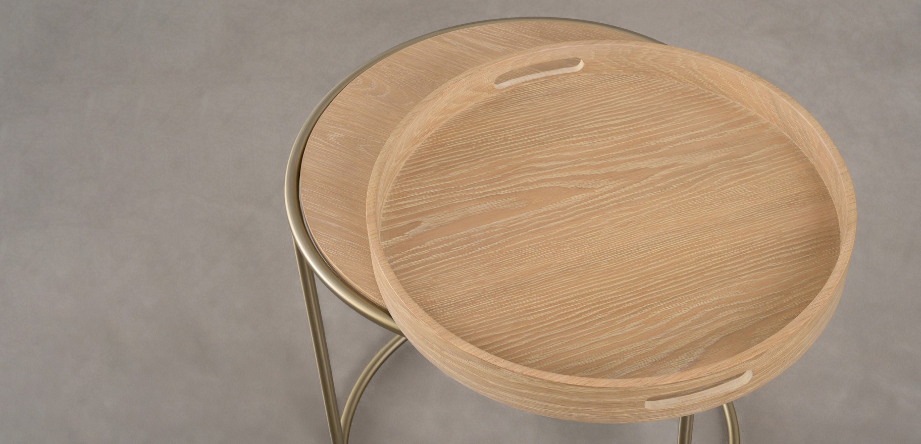 Oak, Concrete, <br>and Metal
