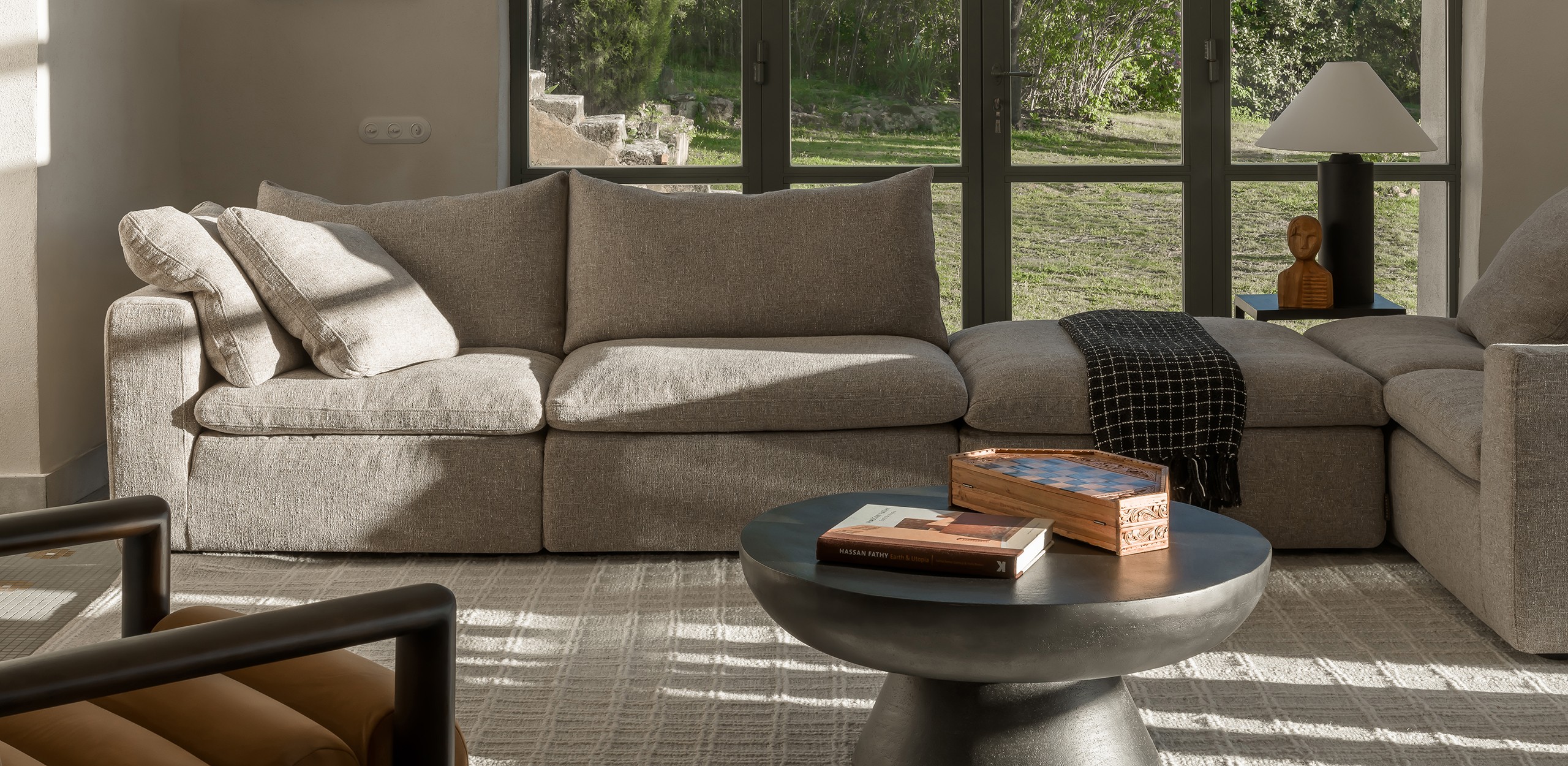 The Nube Sectional Sofa <br>in a French Chateau