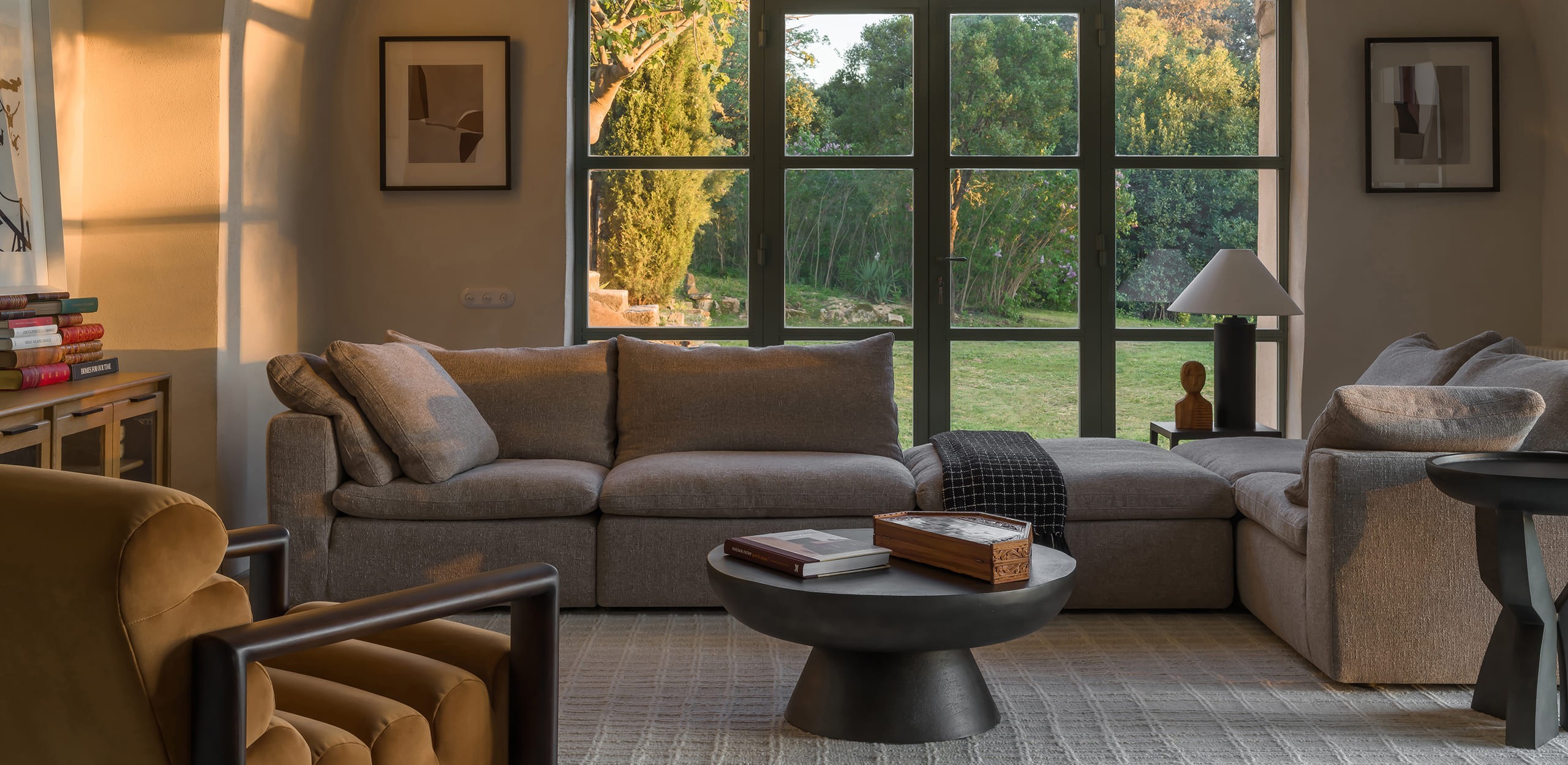 The Nube Sectional Sofa <br>in a French Chateau