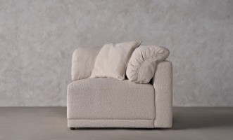 Nuvola Corner Sofa Section (Fabric: FIORD PLAIN col.102 (Cat. 3))