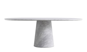 Uno Carrara oval dining table M