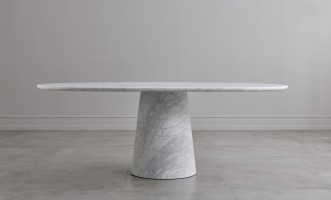 Uno Carrara oval dining table M