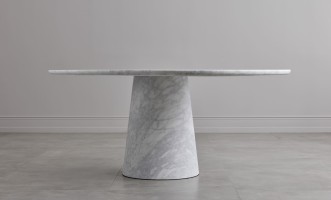 Uno Carrara oval dining table M