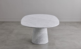 Uno Carrara oval dining table M