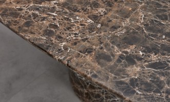 Uno Dark Emperador oval dining table M