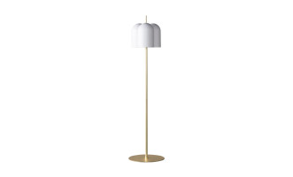 Oket Floor Lamp (White / Matt Brass)