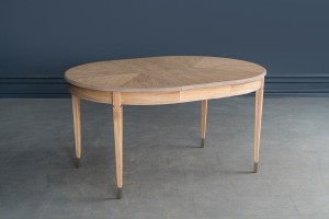 Phoenix Round Folding Dining Table (Color: Oak light (veneer))