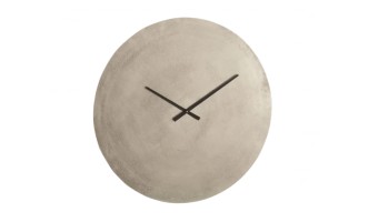 Silver Clock Round Metal S