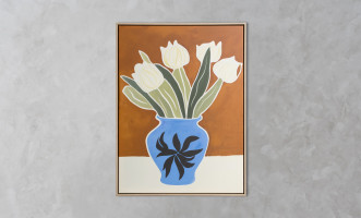 Flower bouquet Wall art, set of 3 pcs