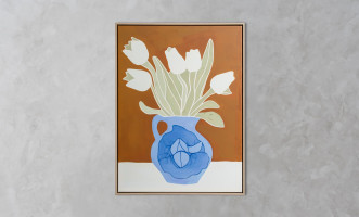 Flower bouquet Wall art, set of 3 pcs