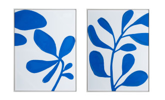 Blue Herbs Wall art, set of 2 pcs