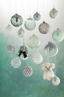 Christmas Baubles Grey Large Box Of 4