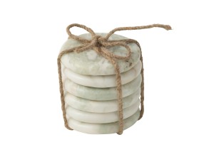 Coaster Marble White/Green, Set Of 6