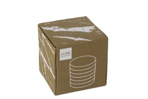 Coaster Marble White/Green, Set Of 6