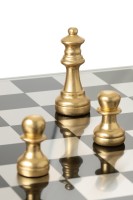 Chess Set and Board Gold/Black