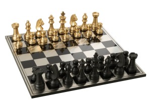 Chess Set and Board Gold/Black