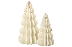Tree Origami White/Gold Medium (15x15x28,5cm)
