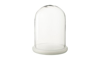 Decorative Bell Jar White Large (23x23x29cm)