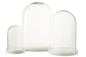 Decorative Bell Jar White Large (23x23x29cm)