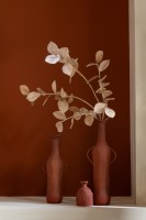 Vase Aluminium Terracotta Large (16x11x49cm)