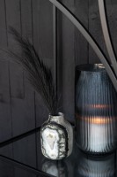 Vase Marble Black/Light Grey