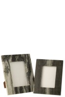 Photo Frame Marble Black/Light Grey L