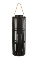 Lantern Tube Bamboo Black L 