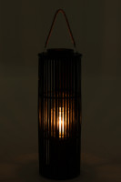 Lantern Tube Bamboo Black L 