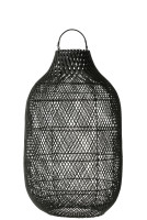 Cylinder Rattan Lantern Black XL