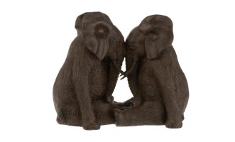 Elephant Couple Dark L