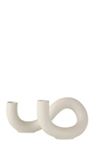 Torsion Candle Holder White 2 Candles