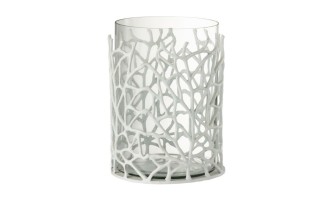 Hurricane Sea Candle Holder Metal White