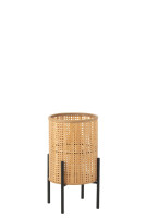 Lantern On Foot Bamboo Natural S