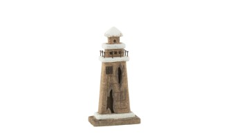 Paulownia Lighthouse Natural/White S