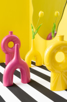 Abstract Shiny Vase Yellow L