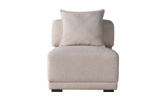 Nuvola Armless Sofa Section (Fabric: FIORD PLAIN col.102 (Cat. 3))