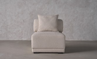 Nuvola Armless Sofa Section (Fabric: FIORD PLAIN col.102 (Cat. 3))