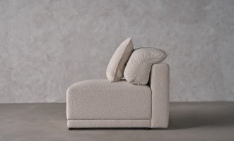 Nuvola Armless Sofa Section (Fabric: FIORD PLAIN col.102 (Cat. 3))