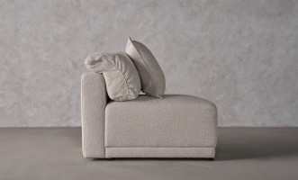 Nuvola Armless Sofa Section (Fabric: FIORD PLAIN col.102 (Cat. 3))