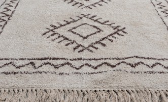 Rune Rug 160x230 cm (brown pattern) with fringe