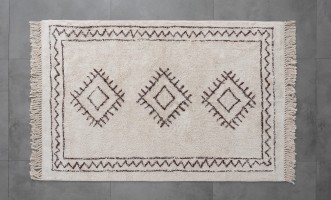 Rune Rug 120x180 cm (brown pattern) with fringe