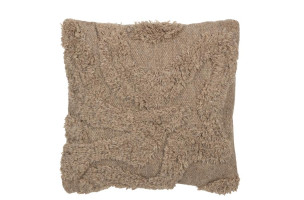 Tufted Curves Wool Beige Cushion