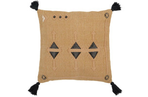 Triangles Cushion Natural/Black 