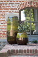 Olive Vase Green L