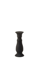 Candleholder Glass Matte Black S