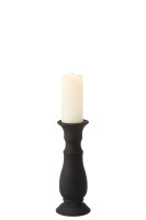 Candleholder Glass Matte Black S