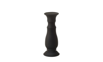 Candleholder Glass Matte Black S