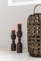 Pil Mango Candle Hold Brown L